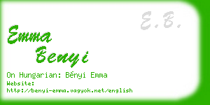 emma benyi business card